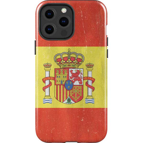 Spain Flag Distressed iPhone 13 Pro Max Impact Case